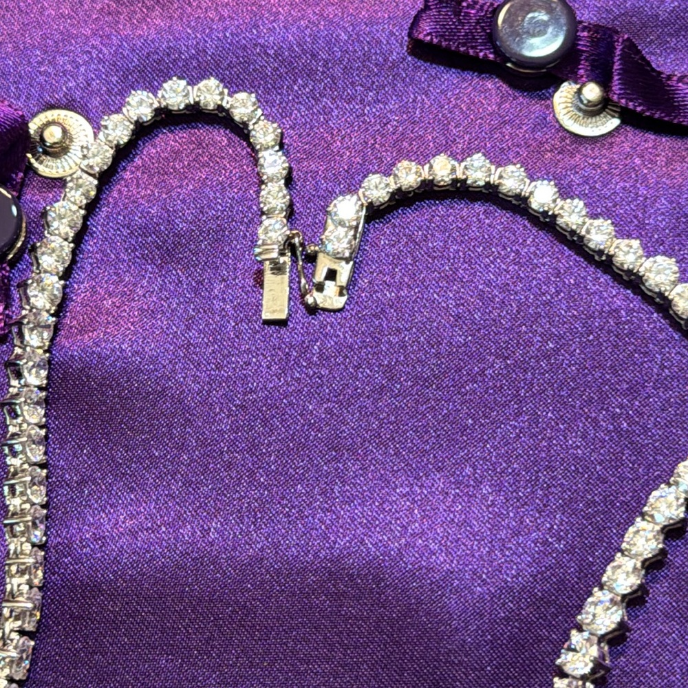 NWT 16” Swarovski Silver Crystal Necklace - Picture 4 of 12